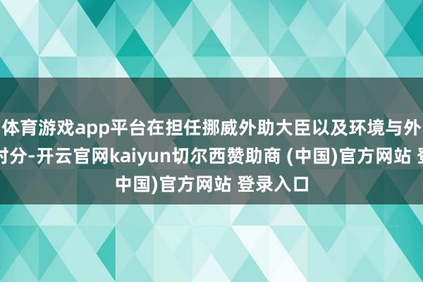 体育游戏app平台在担任挪威外助大臣以及环境与外助大臣时分-开云官网kaiyun切尔西赞助商 (中国)官方网站 登录入口